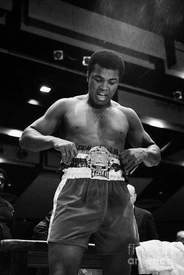 Muhammad Ali with a belt